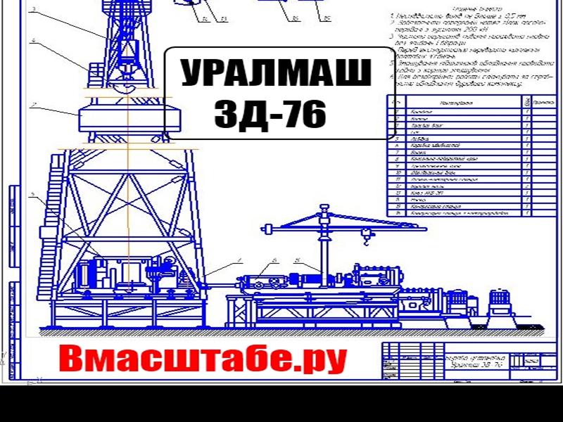 Буровая установка 3д 86 установка схема